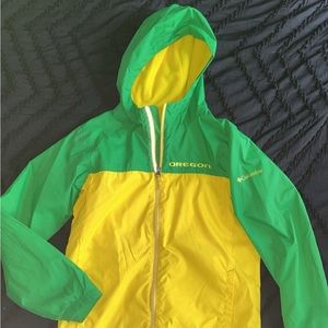 Columbia brand Oregon Ducks rain jacket